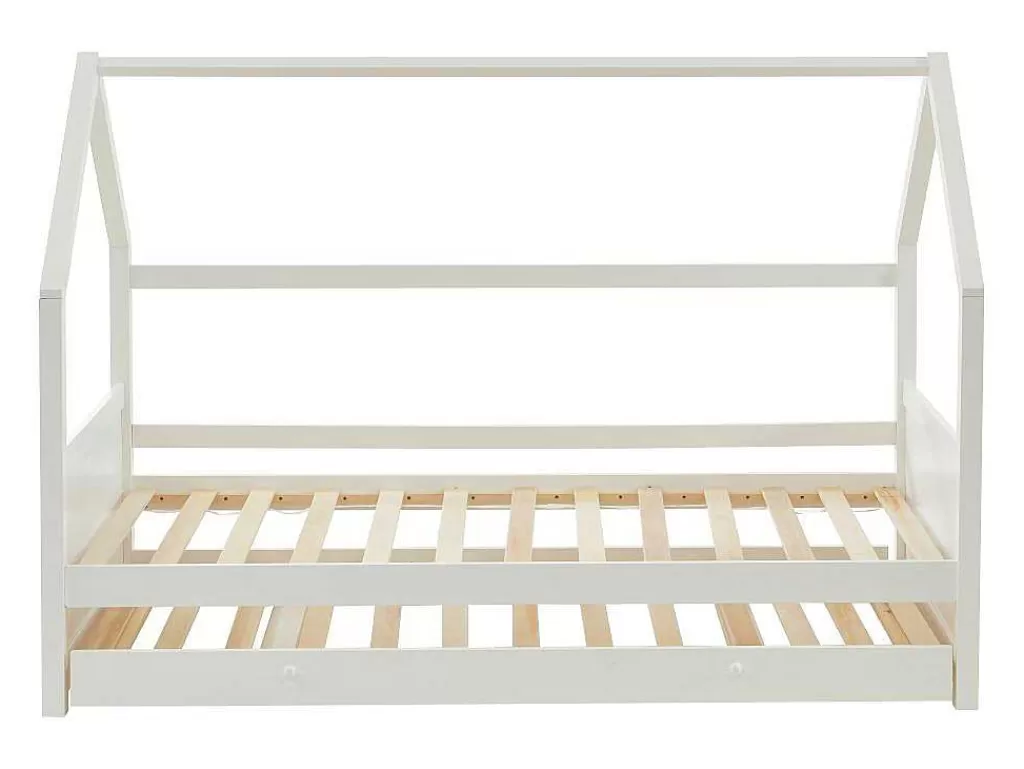 Cama Dupla*Vente-unique Cama Dupla Cabana De 2 X 90 X 190 Cm Em Pinho Cor Branco - Hurra