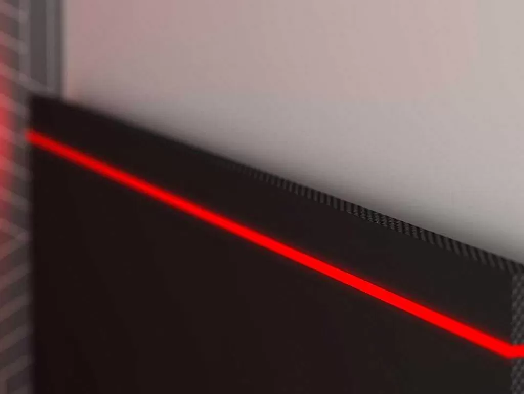 Cama Dupla*Vente-unique Cama Dupla Gamer 2 X 90 X 200 Cm Com Secretária E Leds Antracite E Vermelho - Vouani