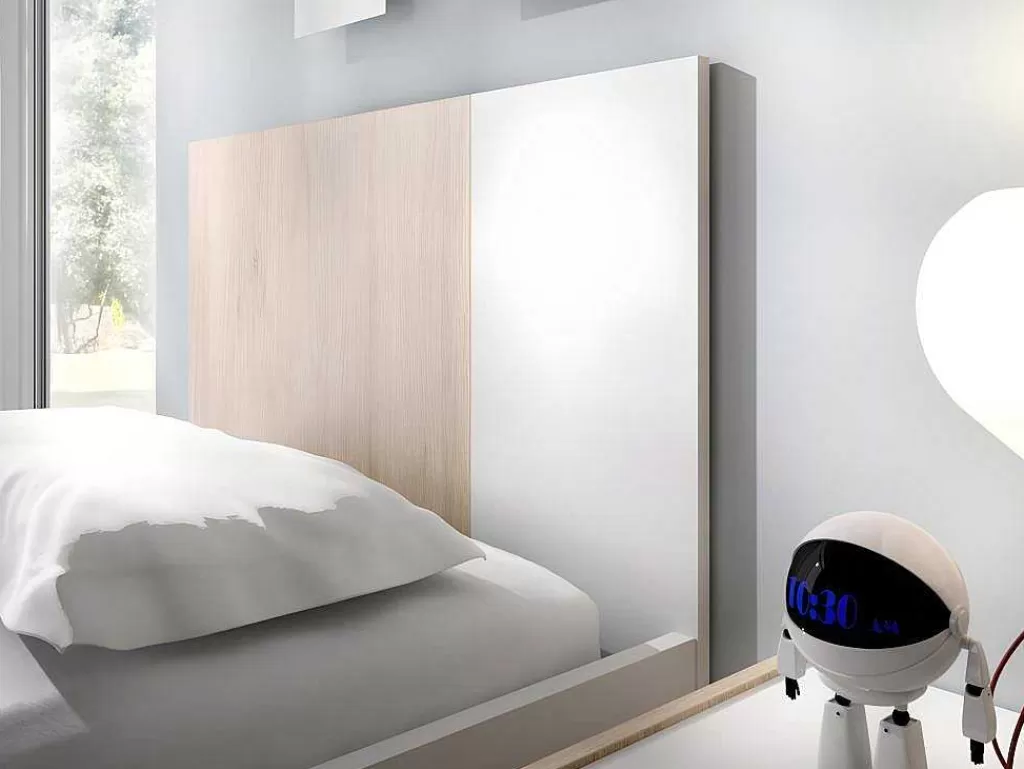 Cama Dupla*Vente-unique Cama Para Crianças 2X90X190 Cm Em Natural E Branco - Sonia