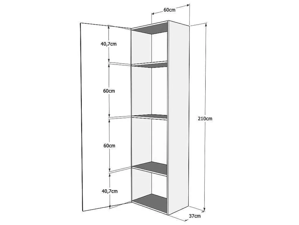 Cama Rebatível*ITAMOBY Cama Retratil 140 Vertical Kentaro Com Armário Coluna E Armários Suspensos Nogueira