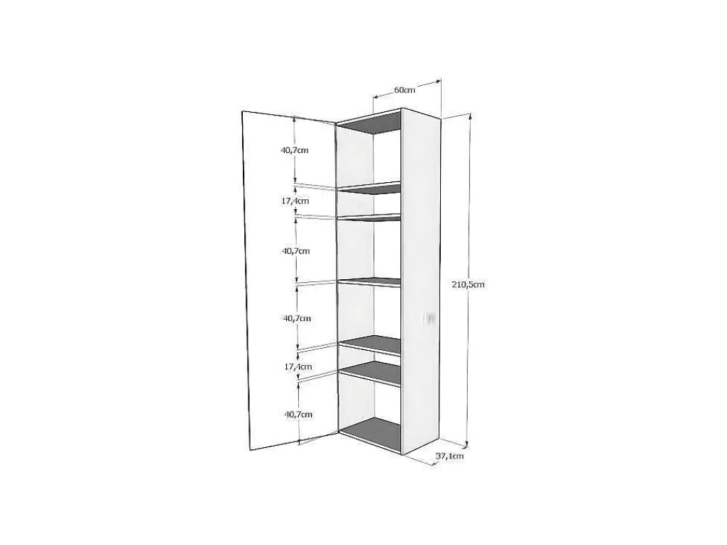 Cama Rebatível*ITAMOBY Cama Retratil 140 Vertical Kentaro Com Armário Coluna E Armários Suspensos Nogueira