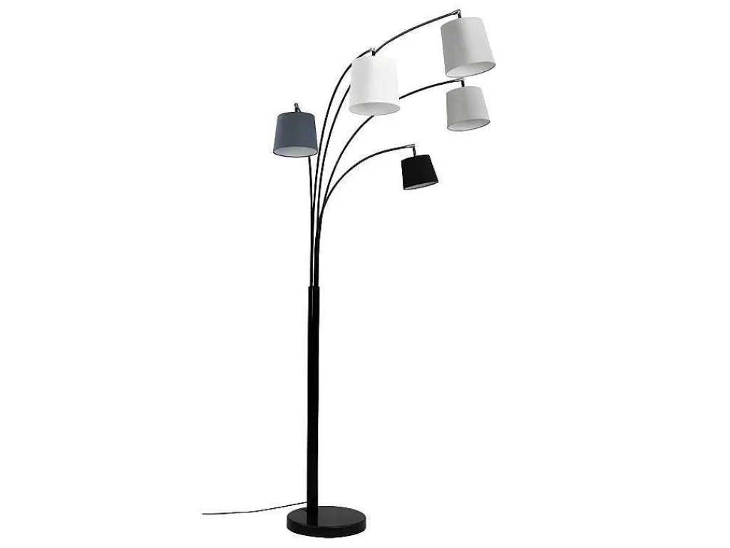 Candeeiro De Pe*OZAIA Candeeiro 5 Abajures Varieone - Em Metal E Tecido - A.234 Cm