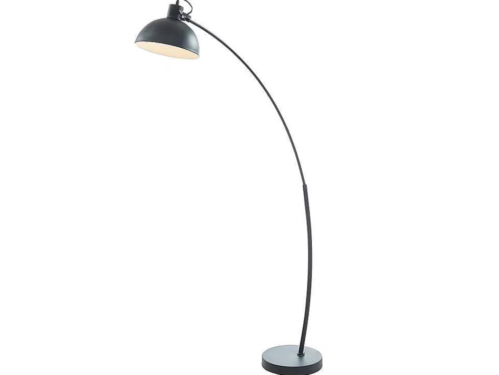 Candeeiro De Pe*OZAIA Candeeiro Arco Estilo Vintage Lopaz - Ferro - 62 X 25 X 177 Cm - Preto