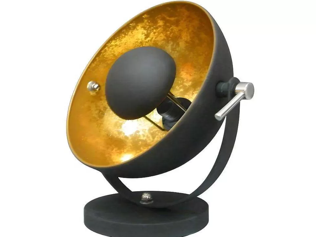 Promoções Decoração*OZAIA Candeeiro De Estilo Cinematografico Industrial Movie - A 37 Cm - Bicolor, Interior Em Dourado E Exterior Em Preto, Da Marca Inside Art