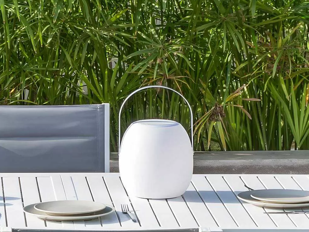 Iluminação De Exterior*OZAIA Candeeiro De Mesa De Exterior Com Ligacao Bluetooth - Metal - A. 27 Cm - Cores Variaveis - Speak
