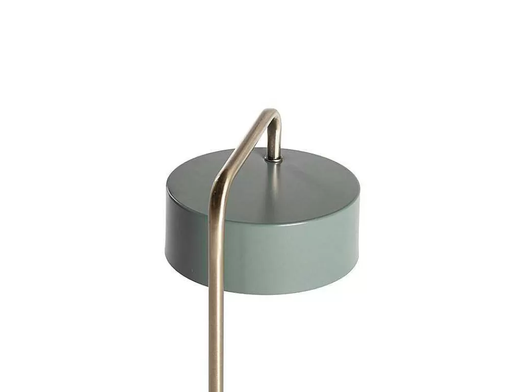 Candeeiro De Mesa*OZAIA Candeeiro De Mesa Estilo Vintage Otilie - Metal - 23 X 16 X 40 Cm - Verde Azeitona E Dourado