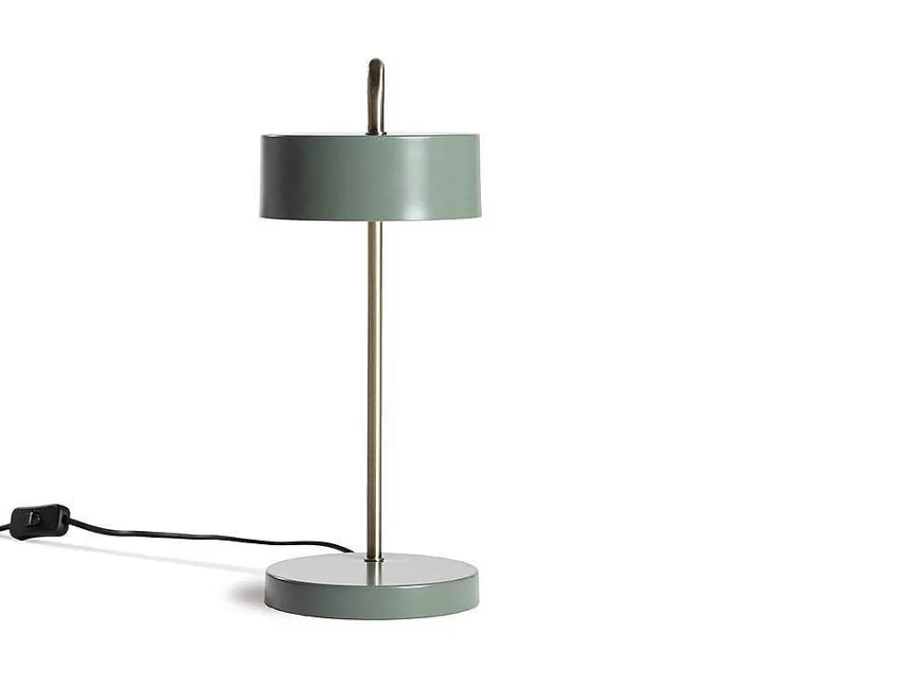 Candeeiro De Mesa*OZAIA Candeeiro De Mesa Estilo Vintage Otilie - Metal - 23 X 16 X 40 Cm - Verde Azeitona E Dourado