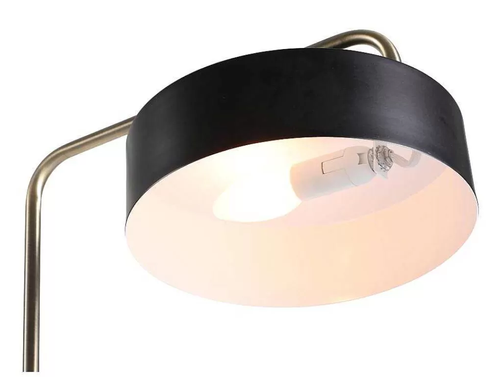 Candeeiro De Pe*OZAIA Candeeiro De Pe Estilo Vintage Em Metal, 154 Cm De Altura, Preto E Dourado - Otilie