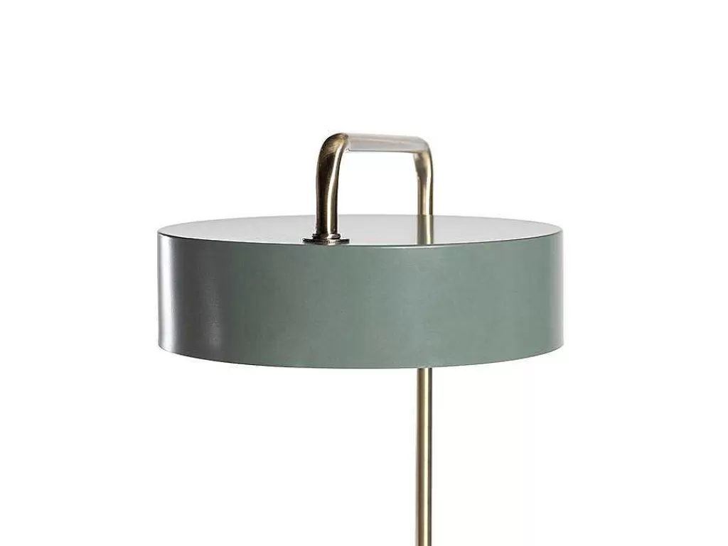Candeeiro De Pe*OZAIA Candeeiro De Pe Estilo Vintage Otilie - Metal - 35 X 25 X 154 Cm - Verde Azeitona E Dourado