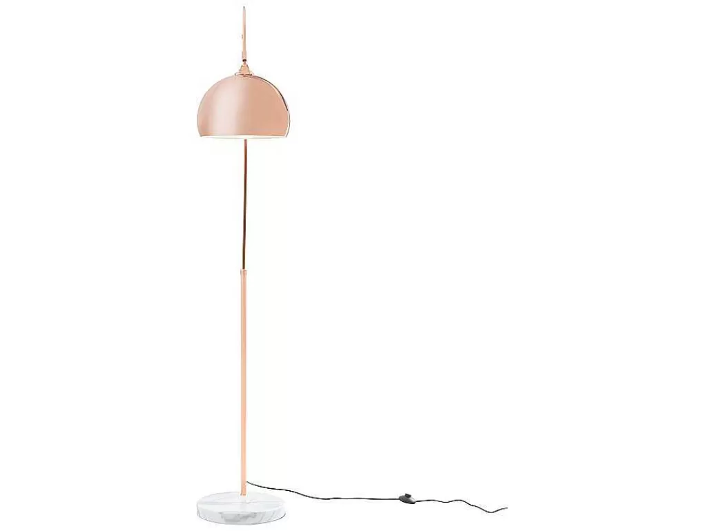 Candeeiro De Pe*OZAIA Candeeiro De Pe Grande Em Arco Estilo Art Deco 140 X 35 X 180 Cm Em Metal E Marmore Cor Cobre - Ombrage