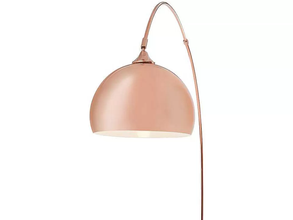 Candeeiro De Pe*OZAIA Candeeiro De Pe Grande Em Arco Estilo Art Deco 140 X 35 X 180 Cm Em Metal E Marmore Cor Cobre - Ombrage