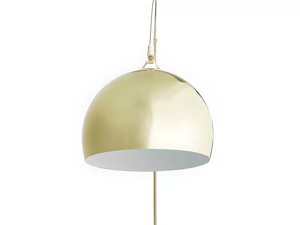 Candeeiro De Pe*OZAIA Candeeiro De Pe Grande Em Arco Estilo Art Deco 140 X 35 X 180 Cm Em Metal E Marmore Cor Dourado - Ombrage