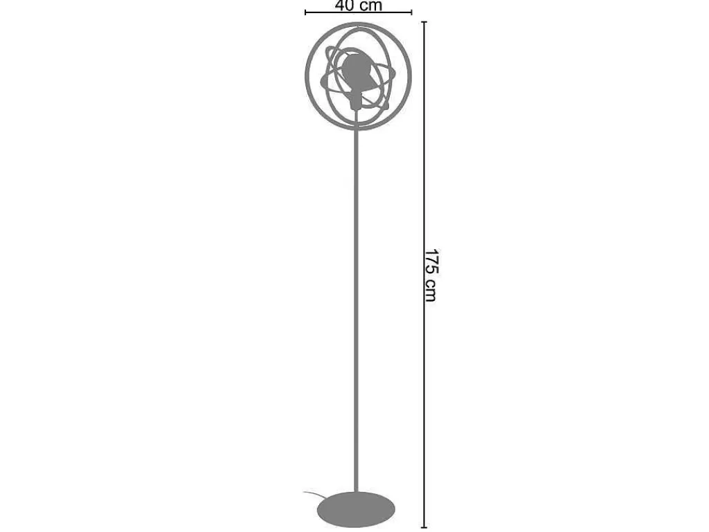 Candeeiro De Pe*TOSEL Candeeiro De Pe Descendite A Tecido Certo Branco D45 X H168 Cm