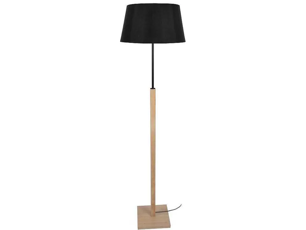Candeeiro De Pe*TOSEL Candeeiro De Pe Thor B Tecido Certo Verde D40 X H162 Cm