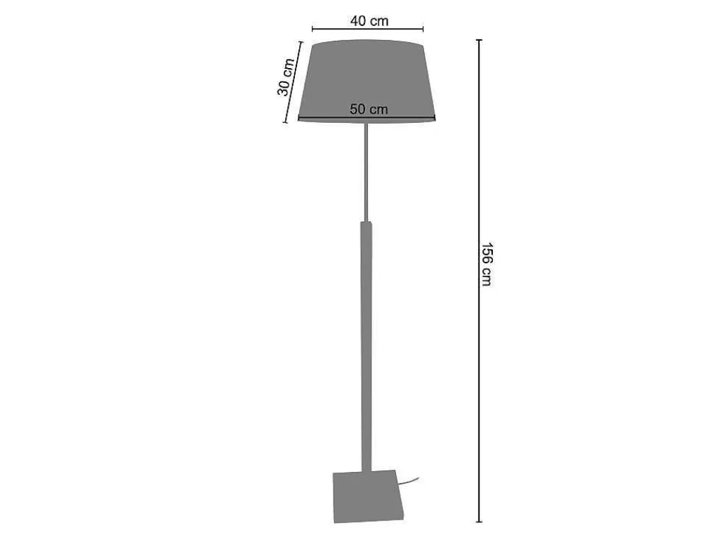 Candeeiro De Pe*TOSEL Candeeiro De Pe Thor B Tecido Certo Verde D40 X H162 Cm
