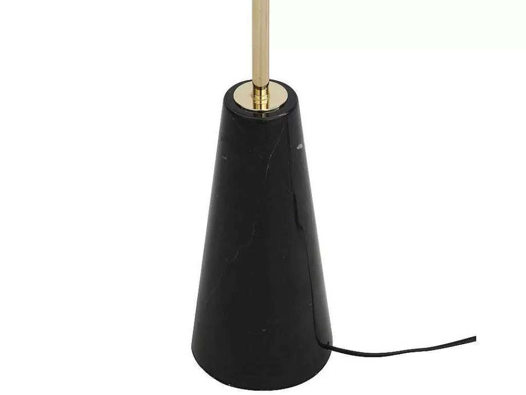 Candeeiro De Pe*OZAIA Candeeiro De Pe Vintage Com Base Em Marmore E Abajur Em Tecido Branco De D. 40 X A.160 Cm - Merple