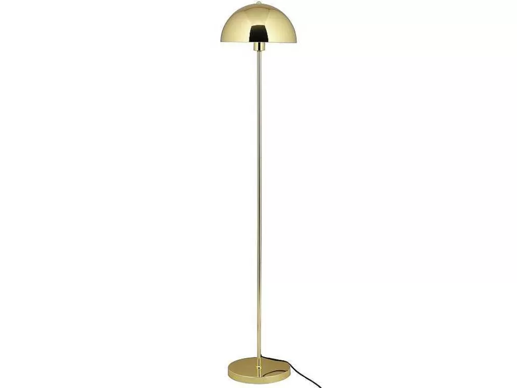 Candeeiro De Pe*OZAIA Candeeiro De Pe Vintage Efeito Latao De D.30 X A.149 Cm Cor Dourado - Ontario