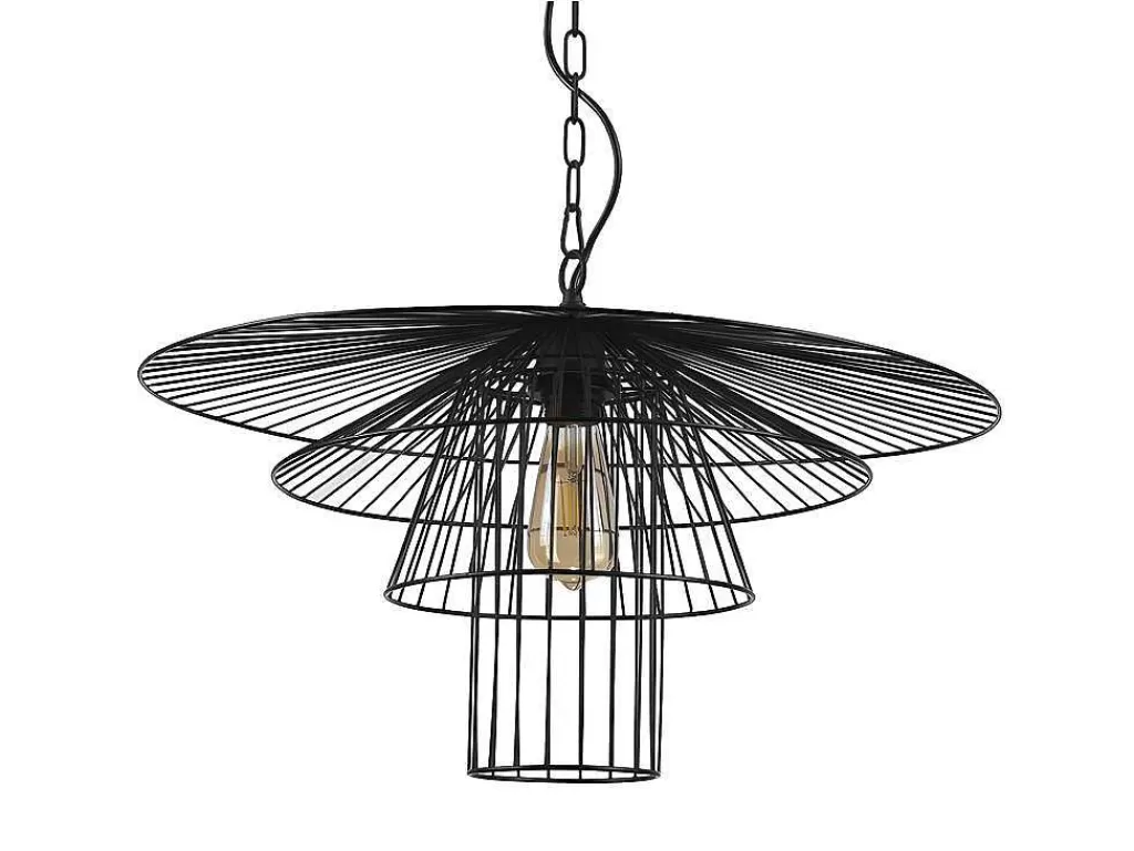 Candeeiro Suspenso*OZAIA Candeeiro De Teto Armacao Borboleta D. 59 X A. 110 Cm Em Metal Preto - Machaon