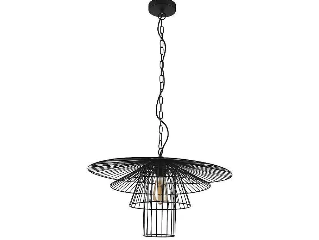 Candeeiro Suspenso*OZAIA Candeeiro De Teto Armacao Borboleta D. 59 X A. 110 Cm Em Metal Preto - Machaon