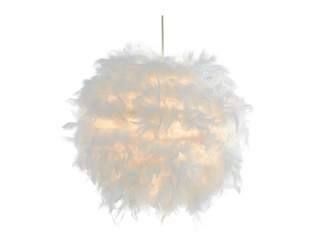 Candeeiro Suspenso*OZAIA Candeeiro De Teto Bola De Plumas Nuage - D. 40 Cm - Branco