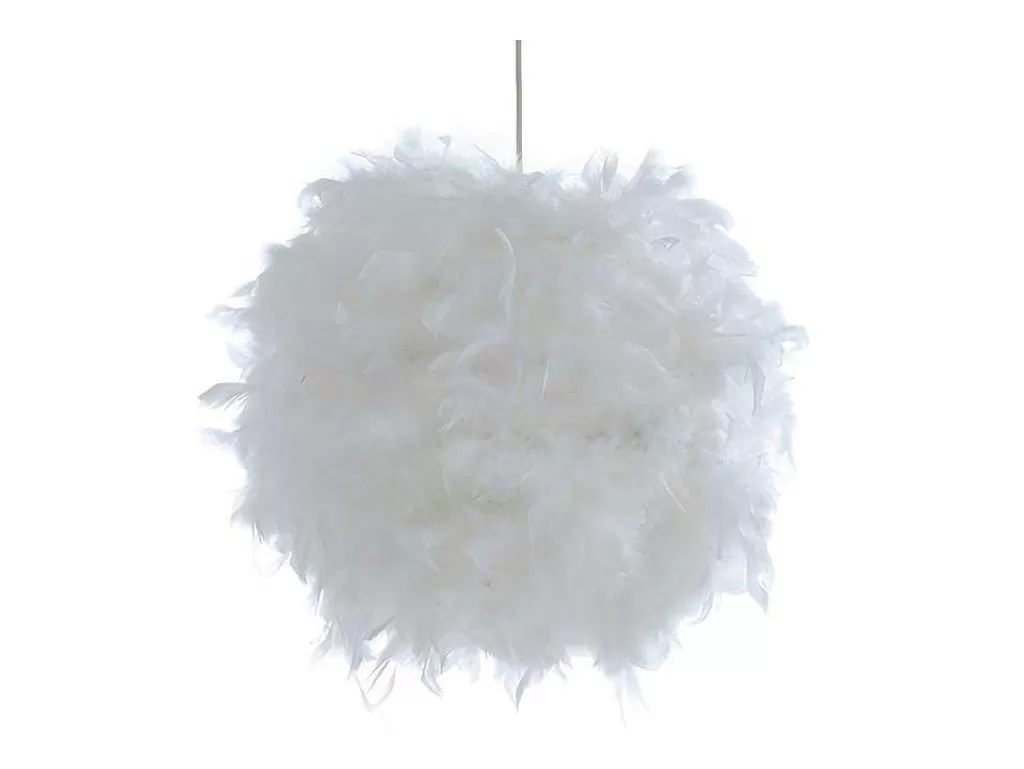 Candeeiro Suspenso*OZAIA Candeeiro De Teto Bola De Plumas Nuage - D. 40 Cm - Branco