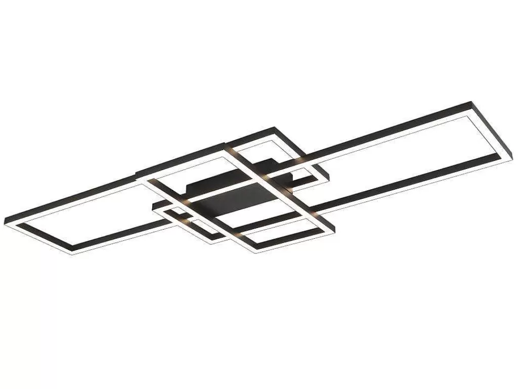 Luz De Teto*OZAIA Candeeiro De Teto Design Led Em Aluminio E Metal C104 X L42 Cm Preto - Harlow