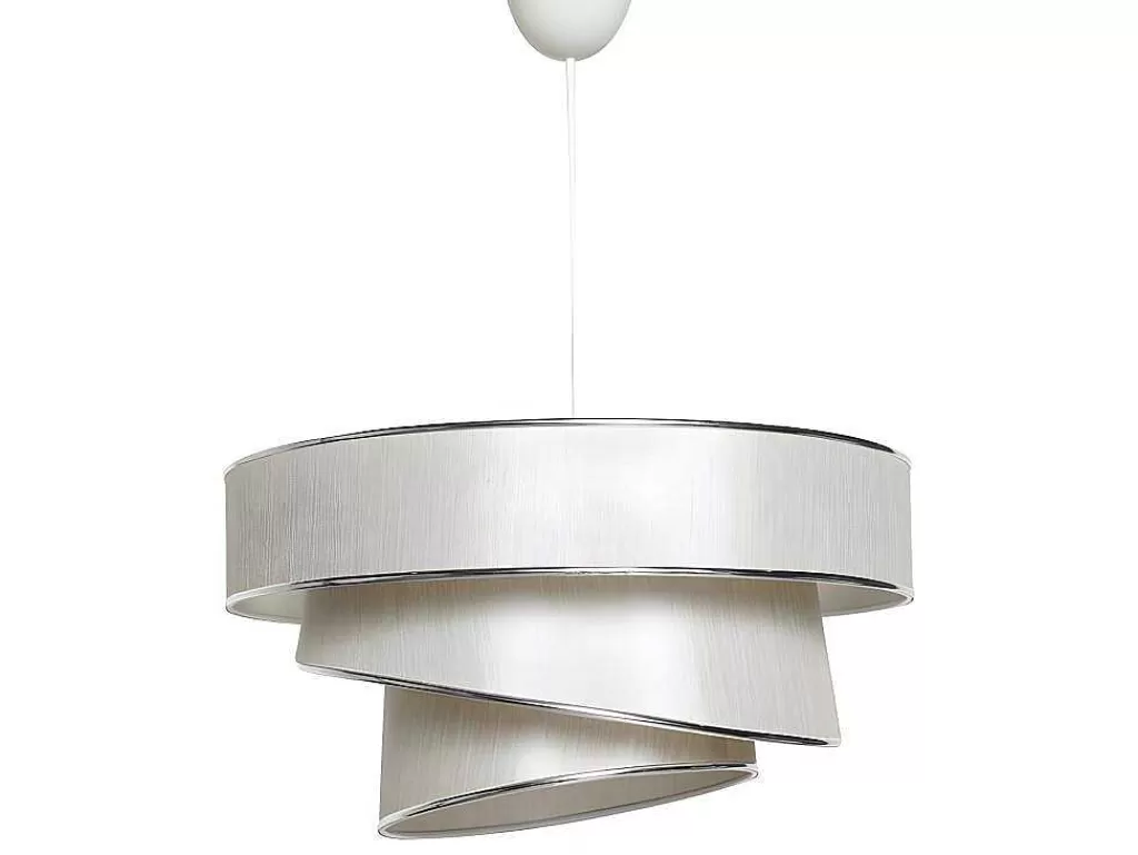 Candeeiro Suspenso*OZAIA Candeeiro De Teto E Metal De D. 40 X A. 72 Cm Cor Bege E Prateado - Tairon
