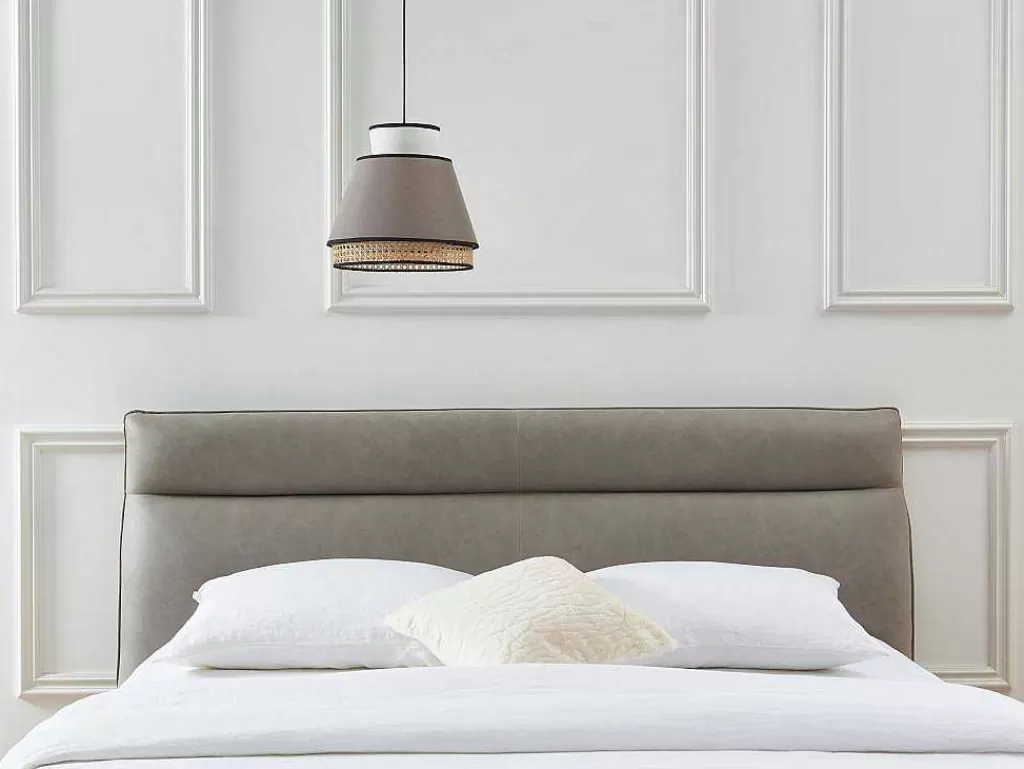 Candeeiro Suspenso*OZAIA Candeeiro De Teto Escandinavo Empalhado Cor Natural E Taupe De D.35 X A.120 Cm - Klaus