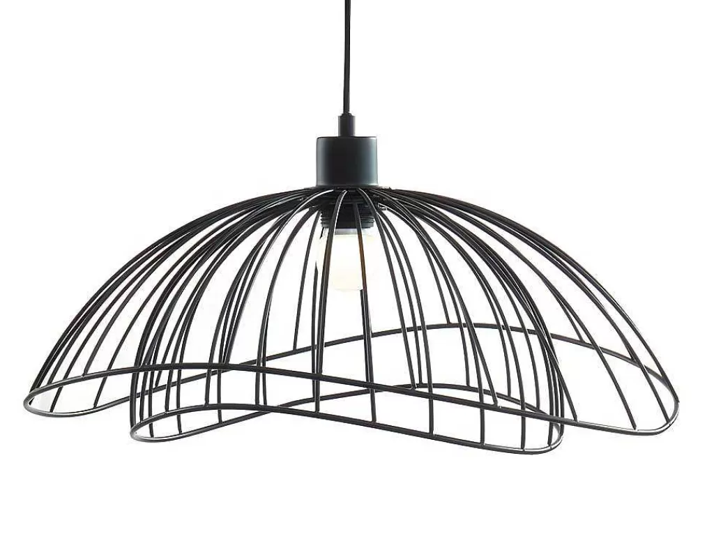 Candeeiro Suspenso*OZAIA Candeeiro De Teto Mania - Ferro - 47 X 47 X 120 Cm - Preto
