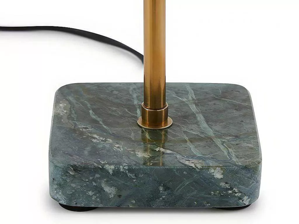 Promoções Decoração*OZAIA Candeeiro Mesa De Cabeceira Forma Cogumelo Estilo Art Deco Amanite - Marmore E Ferro - 24,5 X 24,5 X 52 Cm - Dourado