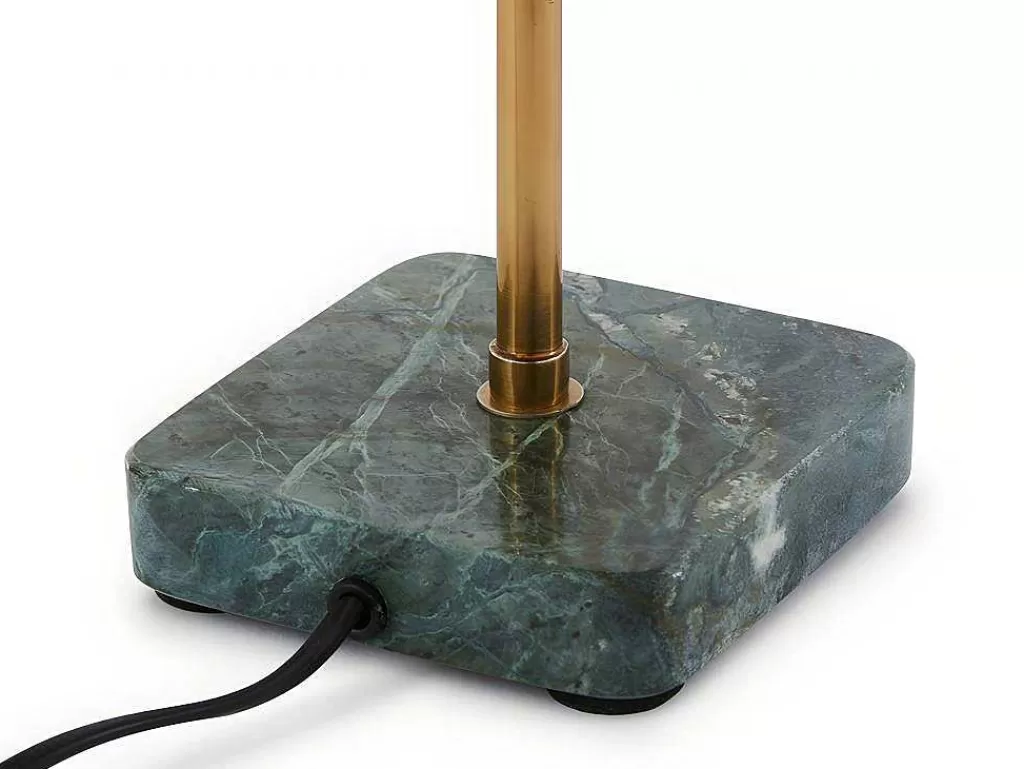 Promoções Decoração*OZAIA Candeeiro Mesa De Cabeceira Forma Cogumelo Estilo Art Deco Amanite - Marmore E Ferro - 24,5 X 24,5 X 52 Cm - Dourado
