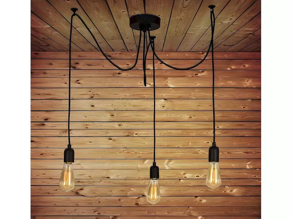 Candeeiro Suspenso*EPIKASA Candeeiro Suspenso Andria, Preto, 180 X 180 X 93 Cm,