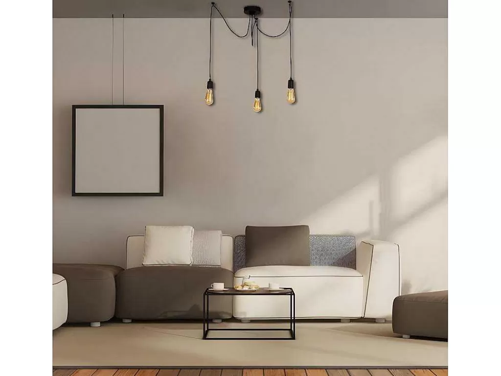 Candeeiro Suspenso*EPIKASA Candeeiro Suspenso Andria, Preto, 180 X 180 X 93 Cm,