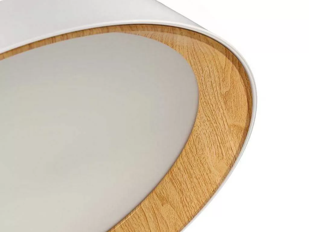 Candeeiro Suspenso*OZAIA Candeeiro Suspenso Com Leds Metal E Aluminio D45 Cm Branco E Natural - Derry