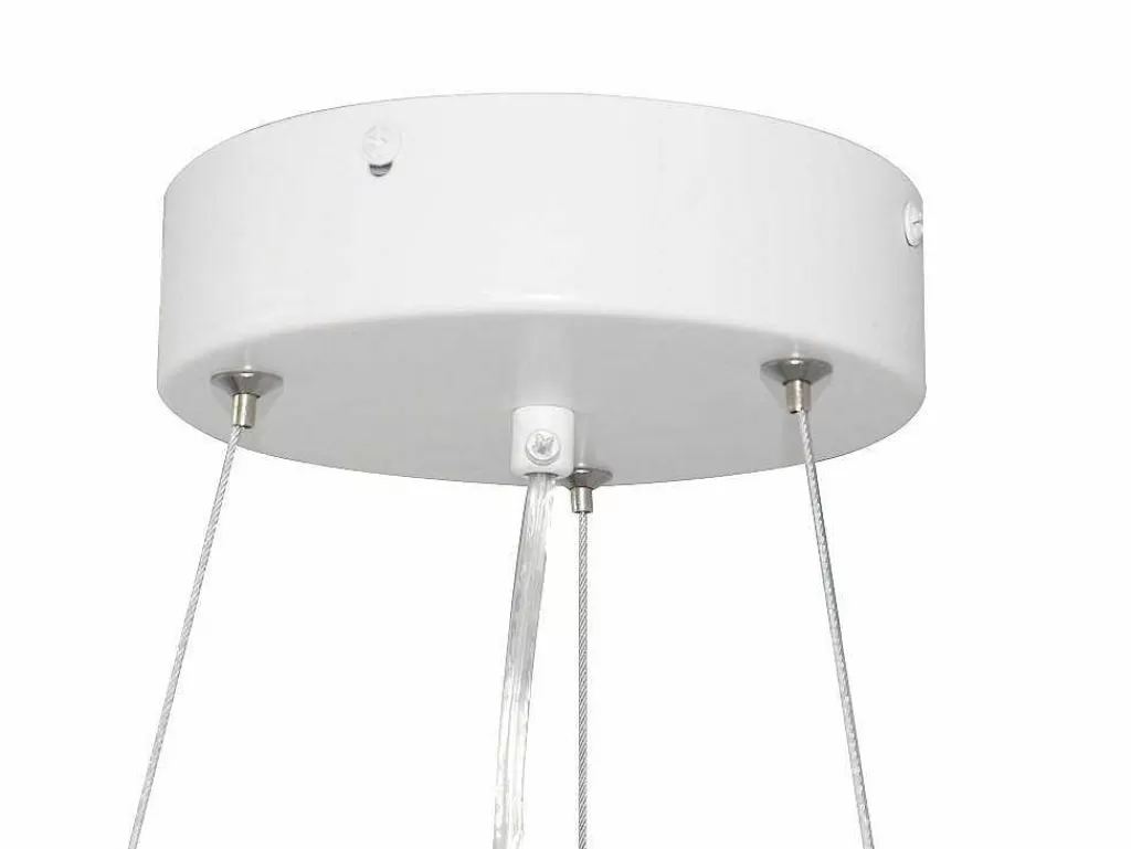 Candeeiro Suspenso*OZAIA Candeeiro Suspenso Com Leds Metal E Aluminio D45 Cm Branco E Natural - Derry