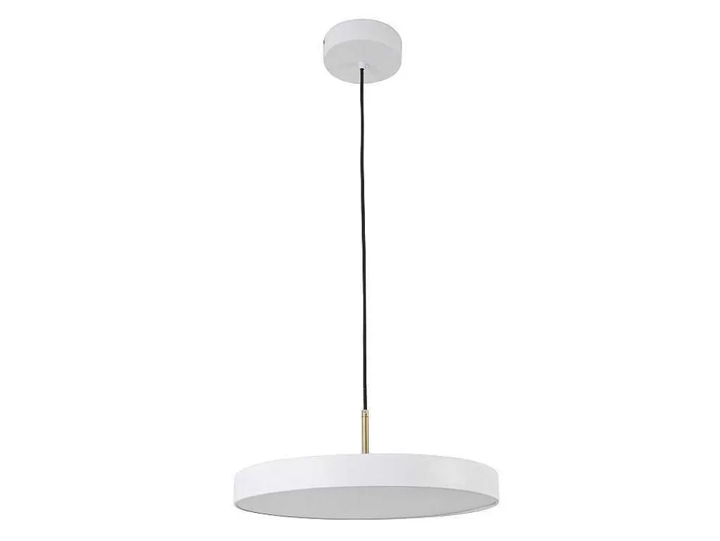 Promoções Decoração*OZAIA Candeeiro Suspenso Design Redondo Com Leds Em Metal D45 Cm Branco - Vaughan