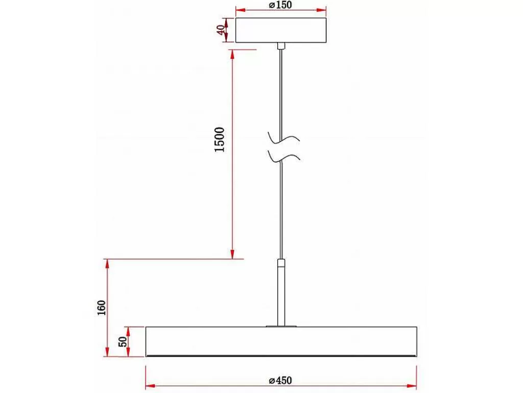 Promoções Decoração*OZAIA Candeeiro Suspenso Design Redondo Com Leds Em Metal D45 Cm Branco - Vaughan