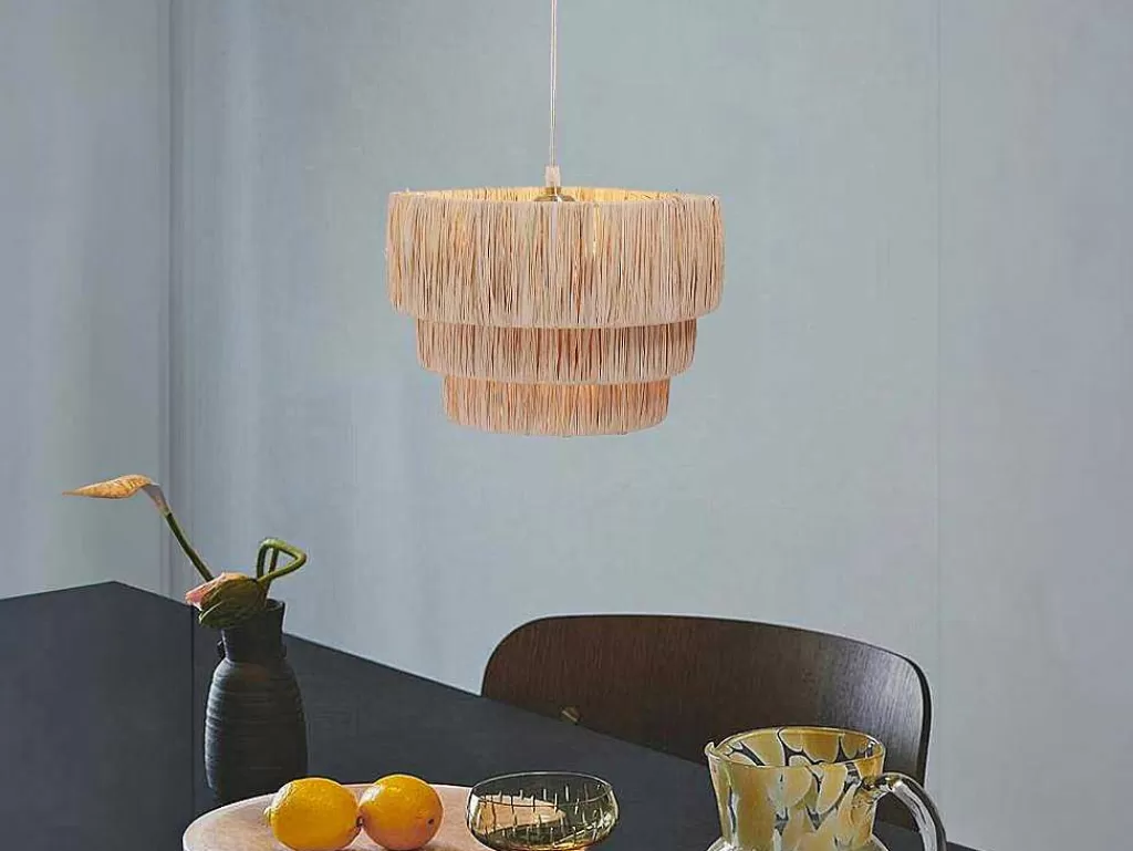 Candeeiro Suspenso*OZAIA Candeeiro Suspenso Em Rafia D30 X A171 Cm Natural - Sarnia