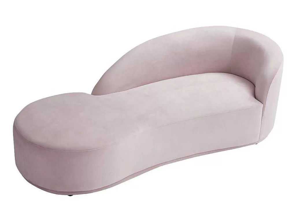 Chaise Longue*PASCAL MORABITO Chaise Longue Esquerda Veludo Cor-De-Rosa - Lonigo De