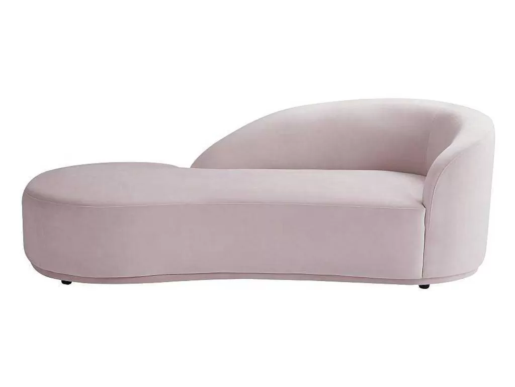 Chaise Longue*PASCAL MORABITO Chaise Longue Esquerda Veludo Cor-De-Rosa - Lonigo De