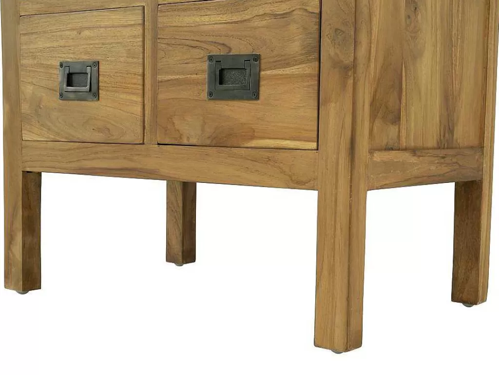 Cómoda*Vente-unique Cómoda 8 Gavetas Teca Cor Natural - Lumidi