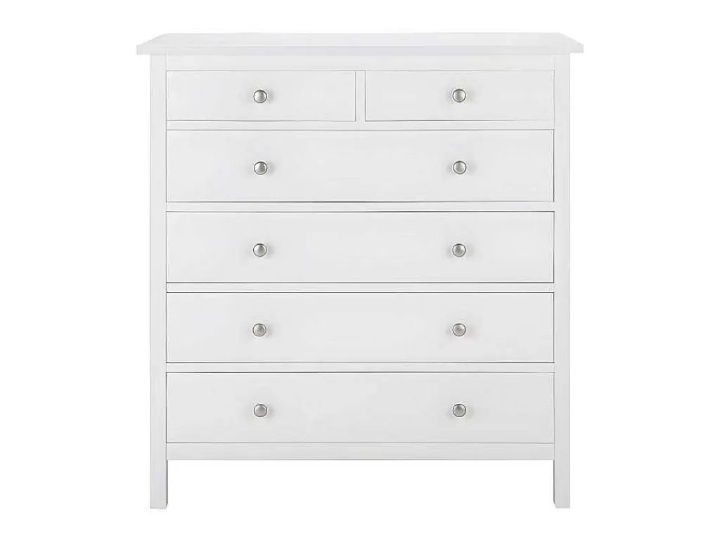 Cómoda*Vente-unique Cómoda Albane - 6 Gavetas - Pinho Branco