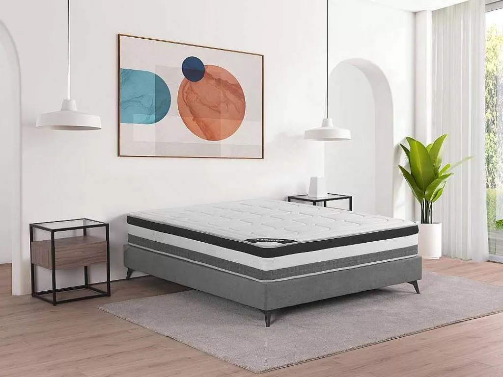 Colchão De 2 Lugares*Ysmée Colchão De Molas Ensacadas 5 Zonas E Memória De Forma Esp. 28 Cm De 160 X 200 Cm - Loubio