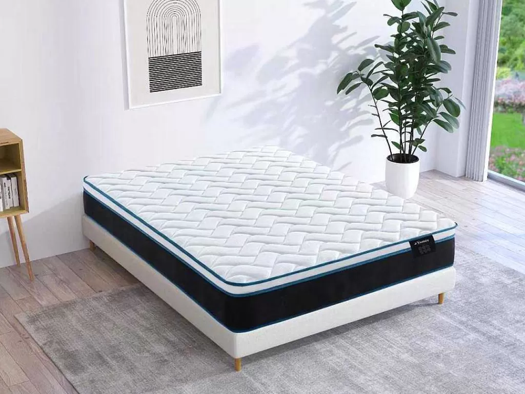 Colchão De 2 Lugares*Ysmée Colchão De Molas Ensacadas E Espuma Viscoelastica Refrescante 160X200 Cm - Torano Da Ysmee