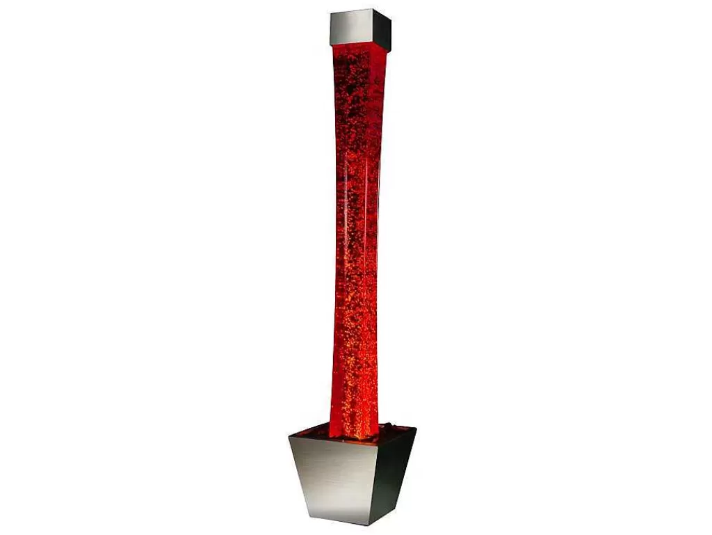 Candeeiro De Pe*OZAIA Coluna De Bolhas De Agua Com Vaso Gobie - Leds Com Cores Que Mudam - A.183 Cm