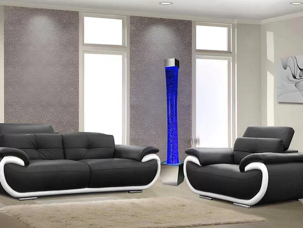 Candeeiro De Pe*OZAIA Coluna De Bolhas De Agua Com Vaso Gobie - Leds Com Cores Que Mudam - A.183 Cm