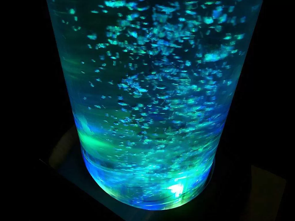 Candeeiro De Pe*OZAIA Coluna De Bolhas De Agua Woby - Leds Com Cor Que Muda - A.130 Cm
