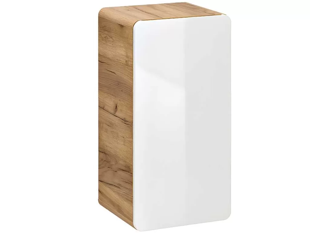 Coluna De Casa De Banho*Vente-unique Coluna De Casa De Banho Cor Natural E Branca C32 X L35 X A68 Cm - Aruba