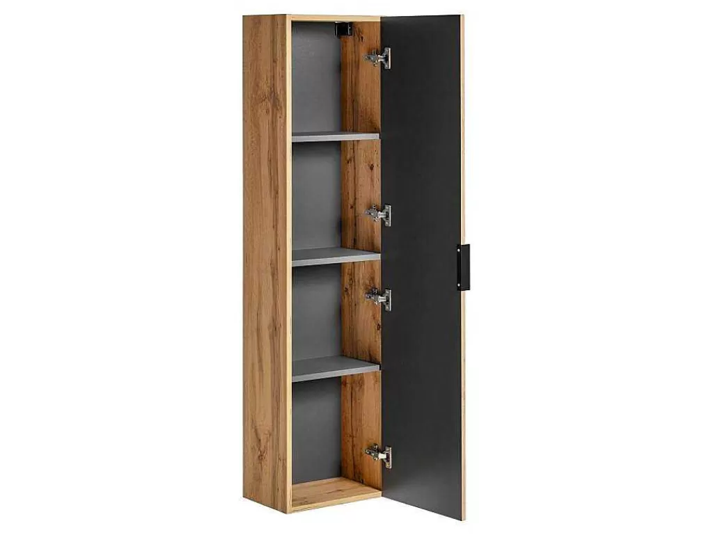 Promoções Casa De Banho & Bem-Estar*Vente-unique Coluna De Casa De Banho Suspensa Estriada Natural Claro A140 Cm - Zevara