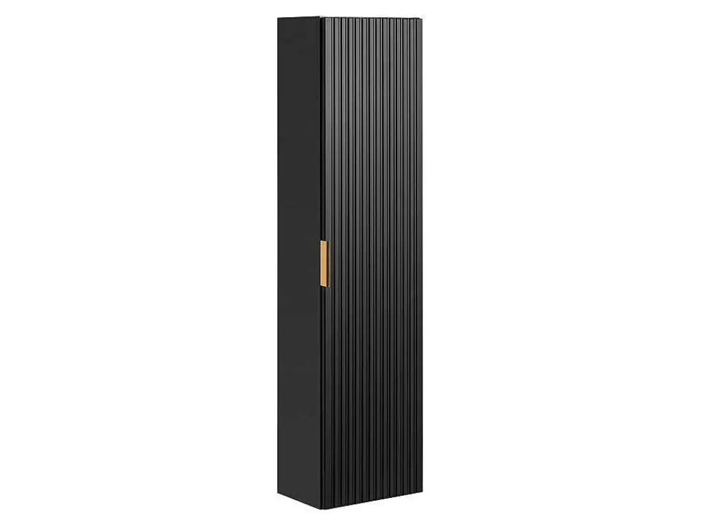 Coluna De Casa De Banho*Vente-unique Coluna De Casa De Banho Suspensa Estriada Preto A140 Cm - Zevara